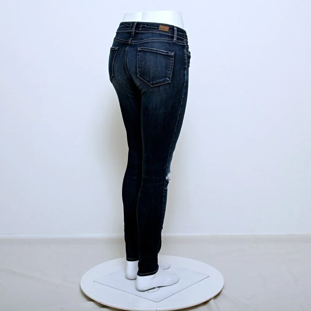 Paige Verdugo Mid Rise Distressed Skinny‎ Jeans